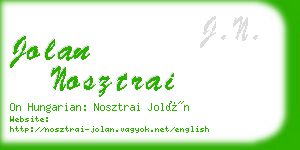 jolan nosztrai business card